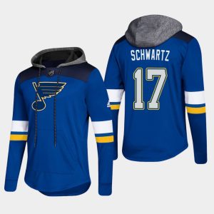 Superb Blues #17 Jaden Schwartz Blue 2018 Pullover Platinum Hoodie to add to your hockey memorabilia collection