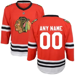 Superb Chicago Blackhawks Preschool Replica Custom Jersey   Red for die   hard Blackhawks fans