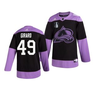 Superb Colorado Avalanche #49 Samuel Girard Adidas 2022 Stanley Cup Final Patch Men's Hockey Fights Cancer Practice NHL Jersey Black for a memorable sports moment