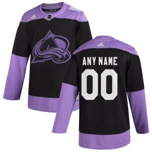 Superb Colorado Avalanche Adidas Hockey Fights Cancer Custom Practice Jersey Black for true hockey enthusiasts