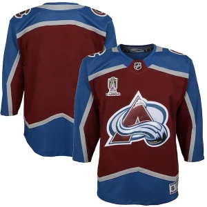 Superb Colorado Avalanche Youth Home 2022 Stanley Cup Champions Premier Jersey   Burgundy for an exciting hockey game