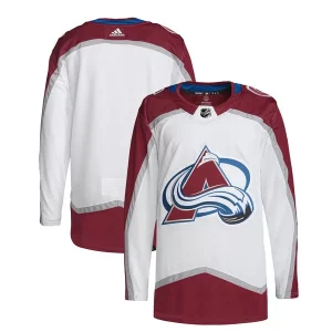 Superb Colorado Avalanche adidas Away Primegreen Authentic Jersey – White for an exciting hockey game