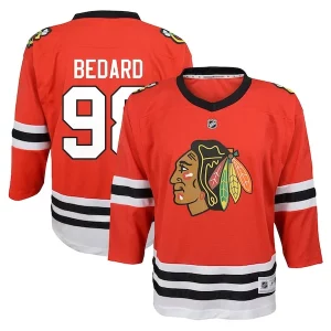 Superb Connor Bedard Chicago Blackhawks Youth Home Replica Player Jersey   Red/White to show your team love