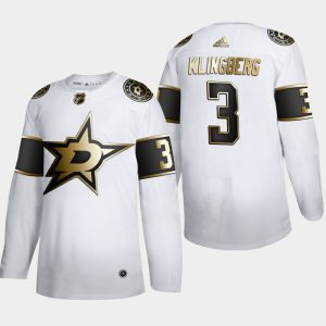 Superb Dallas Stars #3 John Klingberg Men's Adidas White Golden Edition Limited Stitched NHL Jersey for an exciting hockey game