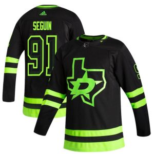 Superb Dallas Stars #91 Tyler Seguin Black Men's Adidas 2020 21 Reverse Retro Alternate NHL Jersey for an exciting hockey game