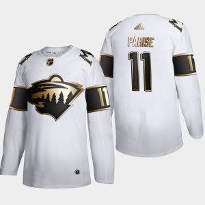 Superb Minnesota Wild #11 Zach Parise Men's Adidas White Golden Edition Limited Stitched NHL Jersey for a memorable sports moment