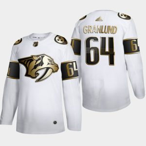 Superb Nashville Predators #64 Mikael Granlund Men's Adidas White Golden Edition Limited Stitched NHL Jersey to stand out at the stadium
