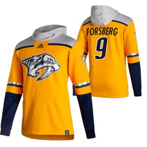 Superb Nashville Predators #9 Filip Forsberg Adidas Reverse Retro Pullover Hoodie Gold for an exciting hockey game