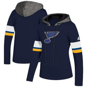 Superb St. Louis Blues adidas Women's Crewdie Pullover Hoodie Navy to support your favorite players