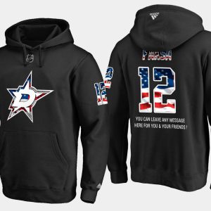 Superb Stars #12 Radek Faksa NHL Banner Wave Usa Flag Black Hoodie for an exciting hockey game