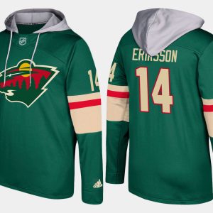 Superb Wild #14 Joel Eriksson Ek Green Name And Number Hoodie for top   notch game   day wear