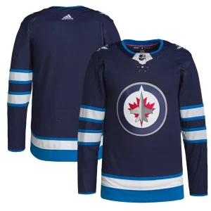 Superb Winnipeg Jets adidas Home Authentic Jersey   Navy to show your team love