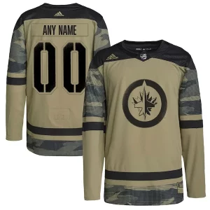 Superb Winnipeg Jets adidas Logo Military Appreciation Team Authentic Custom Practice Jersey   Camo to add to your hockey memorabilia collection