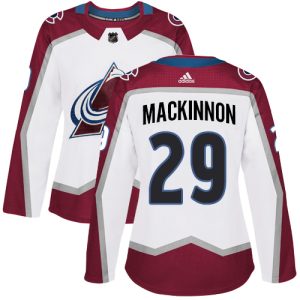 Trendy Adidas Avalanche #29 Nathan MacKinnon White Road Authentic Women's Stitched NHL Jersey to support your favorite players
