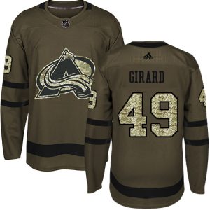 Trendy Adidas Avalanche #49 Samuel Girard Green Youth Salute to Service Stitched NHL Jersey for an exciting hockey game