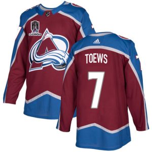 Trendy Adidas Avalanche #7 Devon Toews Burgundy Youth 2022 Stanley Cup Champions Burgundy Home Authentic Stitched NHL Jersey for an exciting hockey game