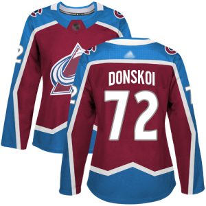 Trendy Adidas Avalanche #72 Joonas Donskoi Burgundy Home Authentic Women's Stitched NHL Jersey to stand out at the stadium
