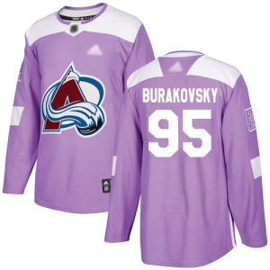 Trendy Adidas Avalanche #95 Andre Burakovsky Purple Authentic Fights Cancer Stitched Youth NHL Jersey to support your favorite players