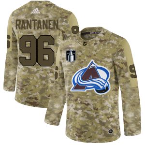 Trendy Adidas Avalanche #96 Mikko Rantanen Camo 2022 Stanley Cup Final Patch Authentic Stitched NHL Jersey for true hockey enthusiasts