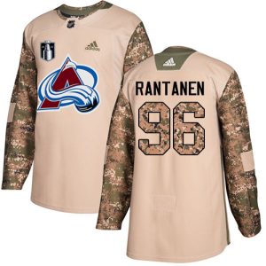 Trendy Adidas Avalanche #96 Mikko Rantanen Camo Authentic Youth 2022 Stanley Cup Final Patch Veterans Day Stitched NHL Jersey for an exciting hockey game