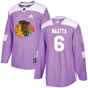 Trendy Adidas Blackhawks #6 Olli Maatta Purple Authentic Fights Cancer Stitched Youth NHL Jersey to support your favorite players