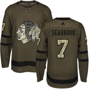 Trendy Adidas Blackhawks #7 Brent Seabrook Green Salute to Service Stitched Youth NHL Jersey to show your team love