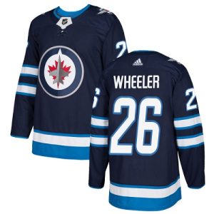 Trendy Adidas Jets #26 Blake Wheeler Navy Blue Home Authentic Stitched Youth NHL Jersey to add to your hockey memorabilia collection