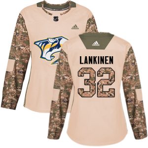 Trendy Adidas Predators #32 Kevin Lankinen Camo Authentic 2017 Veterans Day Women's Stitched NHL Jersey for a memorable sports moment