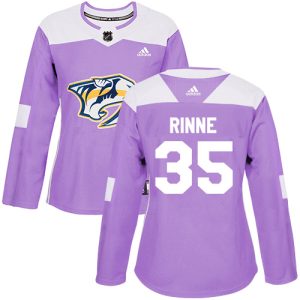 Trendy Adidas Predators #35 Pekka Rinne Purple Authentic Fights Cancer Women's Stitched NHL Jersey for an exciting hockey game