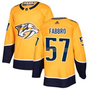Trendy Adidas Predators #57 Dante Fabbro Yellow Home Authentic Stitched Youth NHL Jersey for a memorable sports moment