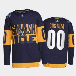 Trendy Adidas Predators Custom Men's 2022 Stadium Series Authentic NHL Jersey   Navy to show your team love