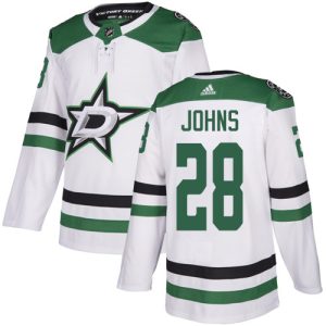 Trendy Adidas Stars #28 Stephen Johns White Road Authentic Youth Stitched NHL Jersey for true hockey enthusiasts