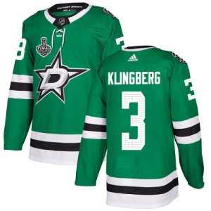 Trendy Adidas Stars #3 John Klingberg Green Home Authentic Youth 2020 Stanley Cup Final Stitched NHL Jersey for true hockey enthusiasts