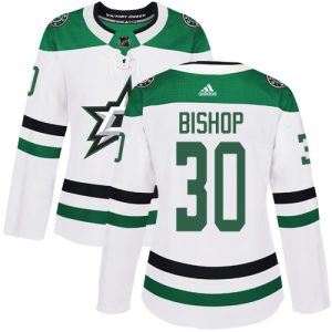 Trendy Adidas Stars #30 Ben Bishop White Road Authentic Women's Stitched NHL Jersey to add to your hockey memorabilia collection