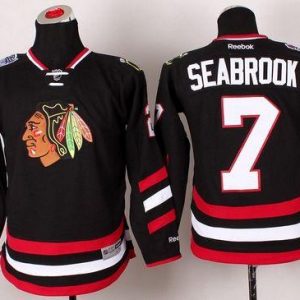 Trendy Blackhawks #7 Brent Seabrook Black 2014 Stadium Series Stitched Youth NHL Jersey to show your team love