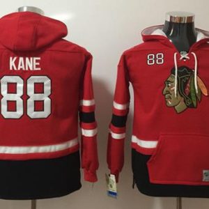 Trendy Blackhawks #88 Patrick Kane Red Youth Name & Number Pullover NHL Hoodie for true hockey enthusiasts