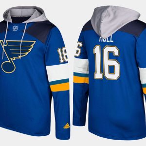 Trendy Blues #16 Brett Hull Blue Name And Number Hoodie for die   hard Blackhawks fans