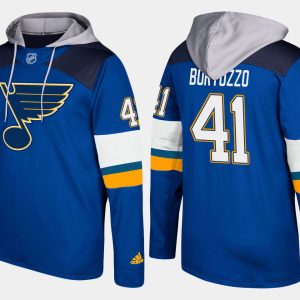 Trendy Blues #41 Robert Bortuzzo Blue Name And Number Hoodie for top   notch game   day wear