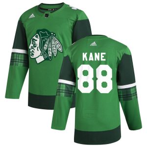 Trendy Chicago Blackhawks #88 Patrick Kane Men's Adidas 2020 St. Patrick's Day Stitched NHL Jersey Green.jpg.jpg to add to your hockey memorabilia collection