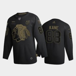 Trendy Chicago Blackhawks #88 Patrick Kane Men's Adidas 2020 Veterans Day Authentic NHL Jersey   Black to add to your hockey memorabilia collection
