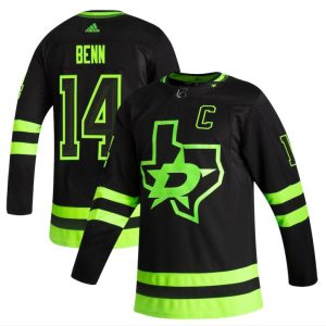 Trendy Dallas Stars #14 Jamie Benn Black Men's Adidas 2020 21 Reverse Retro Alternate NHL Jersey for true hockey enthusiasts