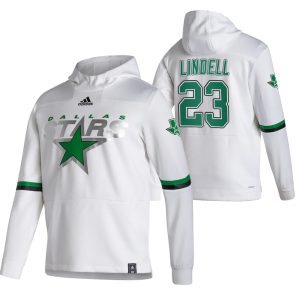 Trendy Dallas Stars #23 Esa Lindell Adidas Reverse Retro Pullover Hoodie White to add to your hockey memorabilia collection