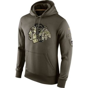 Trendy Men's Chicago Blackhawks Nike Salute To Service NHL Hoodie to stand out at the stadium