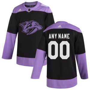 Trendy Nashville Predators Adidas Hockey Fights Cancer Custom Practice Jersey Black for an exciting hockey game