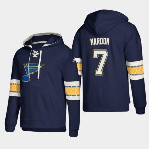 Trendy St. Louis Blues #7 Patrick Maroon Blue adidas Lace Up Pullover Hoodie for true hockey enthusiasts