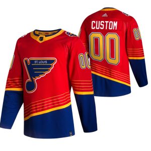 Trendy St. Louis Blues Custom Red Men's Adidas 2020 21 Reverse Retro Alternate NHL Jersey for die   hard Blackhawks fans