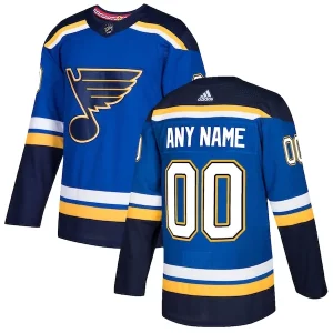 Trendy St. Louis Blues adidas Authentic Custom Jersey   Blue for die   hard Blackhawks fans