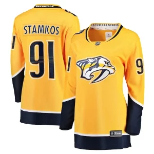 Trendy Steven Stamkos Nashville Predators Women's Home Premier Breakaway Player Jersey   Gold to add to your hockey memorabilia collection