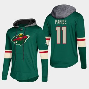 Trendy Wild #11 Zach Parise Green 2018 Pullover Platinum Hoodie for top   notch game   day wear