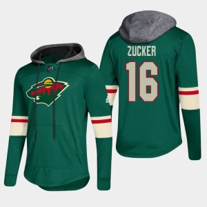 Trendy Wild #16 Jason Zucker Green 2018 Pullover Platinum Hoodie to stand out at the stadium